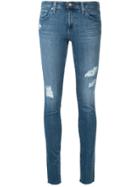 Ag Jeans Distressed Skinny-fit Jeans - Blue