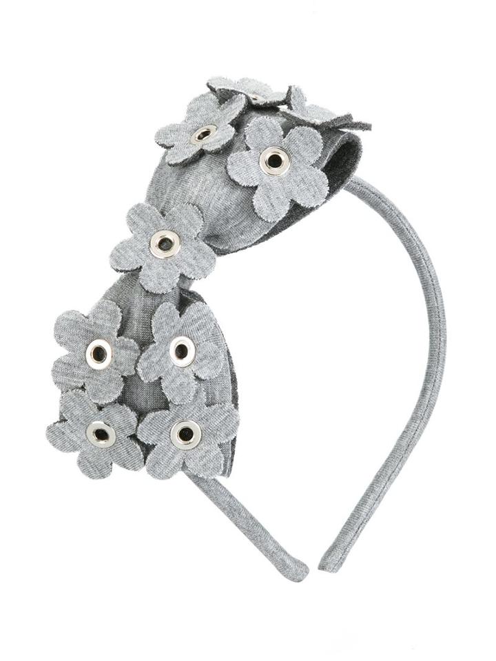 Simonetta Floral Embellished Headband, Girl's, Grey