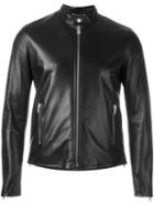 Saint Laurent Leather Jacket, Men's, Size: 46, Black, Lamb Skin/cupro/cotton