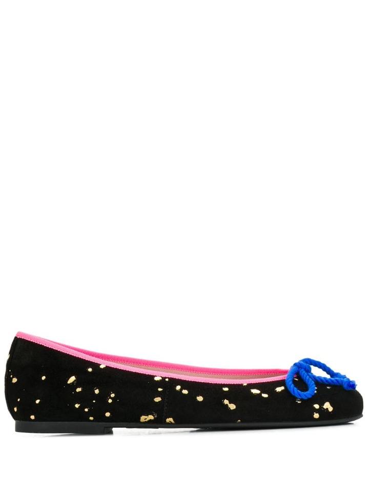 Pretty Ballerinas Rope-bow Ballerina Shoes - Black