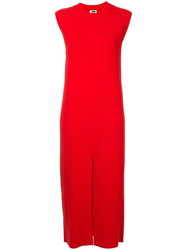 H Beauty & Youth Front Slit Dress - Red