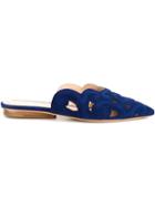 Derek Lam Tokyo Mules, Women's, Size: 37.5, Blue, Suede