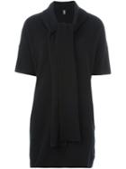 Eleventy Tie Collar Knitted Sweater, Women's, Size: Large, Black, Polyamide/spandex/elastane/wool