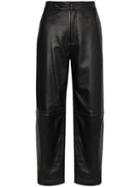 Toteme Novara High-rise Wide-leg Trousers - Black
