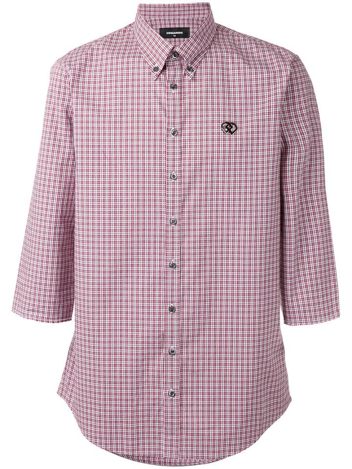 Dsquared2 - Checked Shirt - Men - Cotton - 48, Red, Cotton
