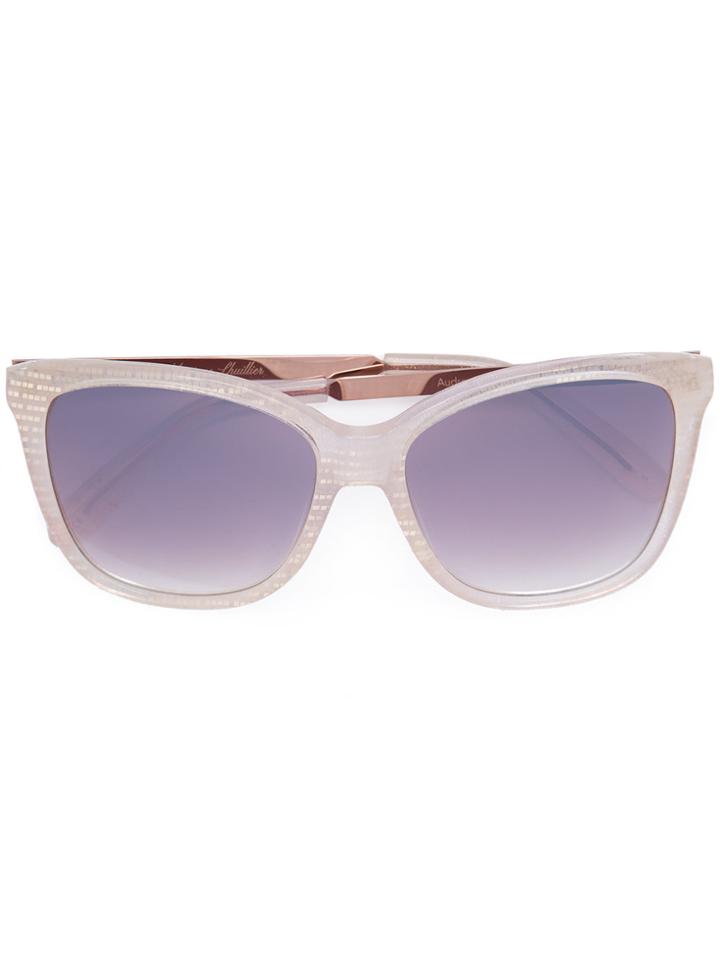 Monique Lhuillier Oversize Square Sunglasses - White