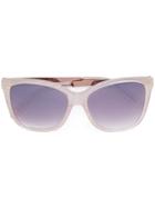 Monique Lhuillier Oversize Square Sunglasses - White