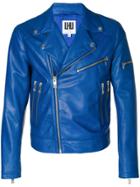 Les Hommes Urban Zipped Biker Jacket - Blue
