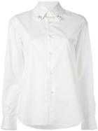 Comme Des Garçons Noir Kei Ninomiya - Collar-detail Shirt - Women - Cotton - L, White, Cotton