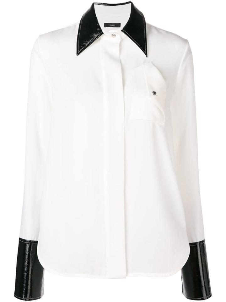 Ellery Contrast Details Shirt - White