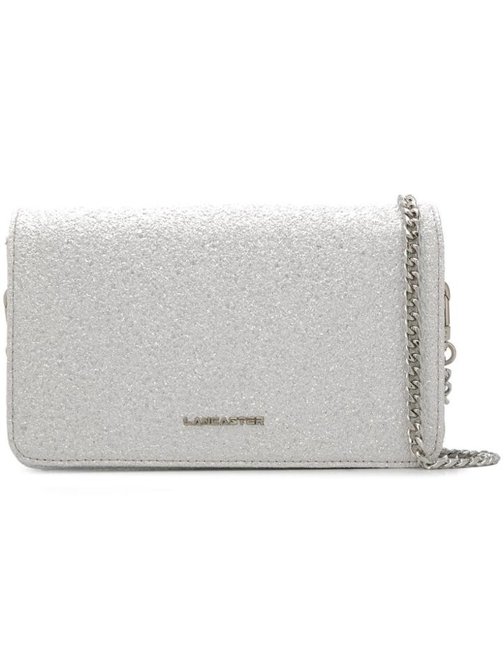 Lancaster Glitter Clutch Bag - Silver
