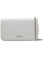 Lancaster Glitter Clutch Bag - Silver