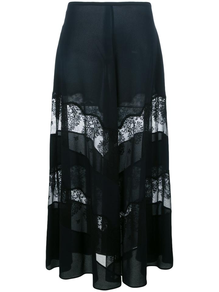 Philosophy Di Lorenzo Serafini Lace Asymmetric Ruffle Skirt - Green