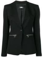 Karl Lagerfeld V-neck Blazer - Black