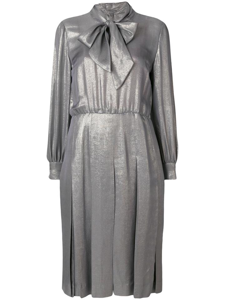 Nina Ricci Vintage Metallic Dress - Grey