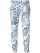Fay - Printed Trousers - Women - Cotton - 42, Blue, Cotton