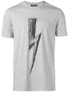 Neil Barrett Lighting Bolt Graphic T-shirt - Grey