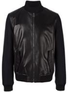 Salvatore Ferragamo Reversible Bomber, Men's, Size: 56, Black, Leather/polyester