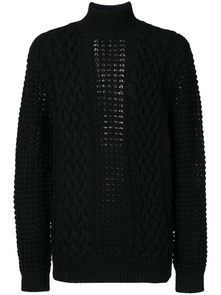 Balmain Knitted Turtlneck Jumper - Black