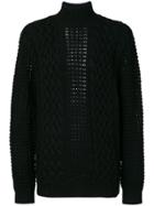 Balmain Knitted Turtlneck Jumper - Black