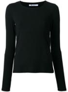 T By Alexander Wang Slit Back T-shirt, Women's, Size: Small, Black, Spandex/elastane/modal