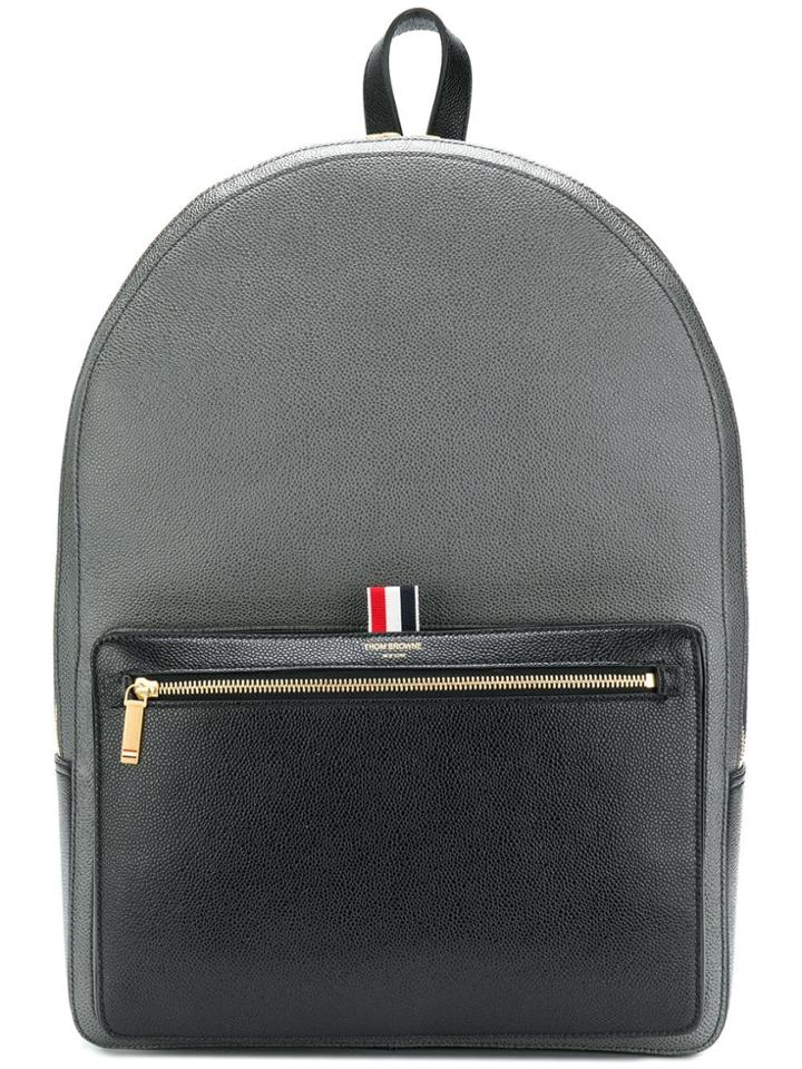 Thom Browne Colorblocked Unstructured Backpack In Pebble & Calf
