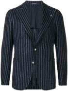 Tagliatore Striped Tweed Jacket - Blue