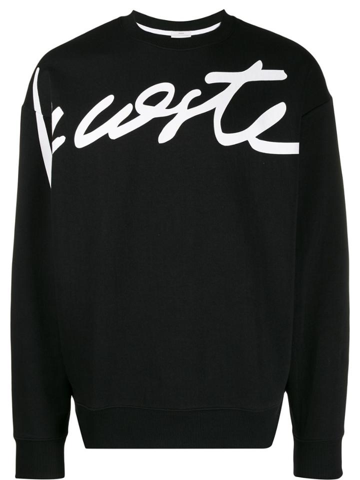 Lacoste Logo Print Jumper - Black