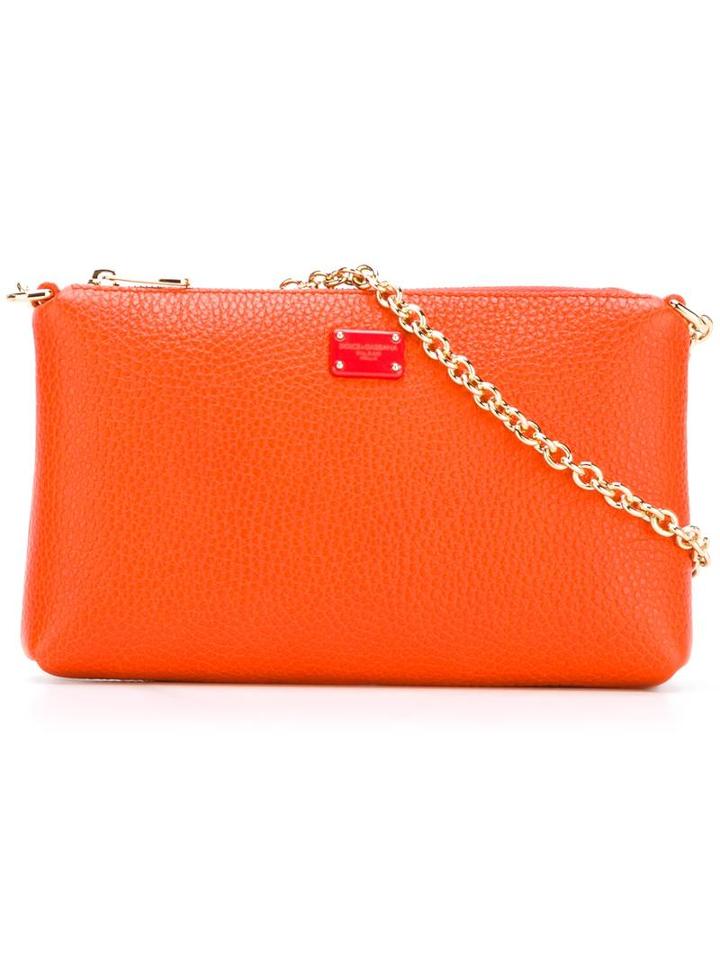 Dolce & Gabbana Mini Shoulder Bag, Women's, Yellow/orange, Leather