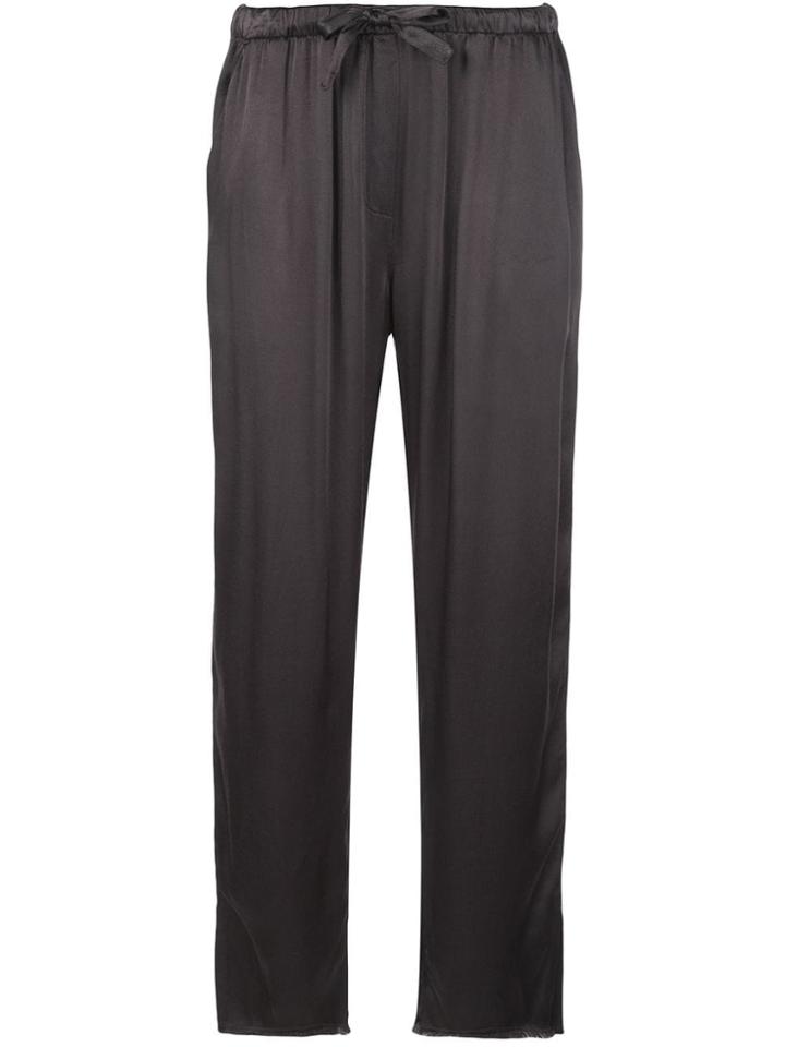Raquel Allegra Slate High Rise Cropped Trousers - Grey