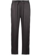 Raquel Allegra Slate High Rise Cropped Trousers - Grey