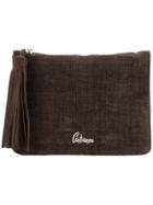 Castañer Tassel Detail Clutch Bag - Brown