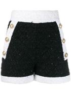 Balmain Button Detailed Shorts - Black