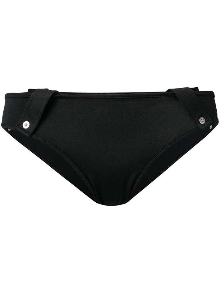 Versus Logo Printed Bikini Bottoms - Black