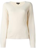 Etro Scoop Neck Longsleeved Pullover, Women's, Size: 42, Nude/neutrals, Viscose/cashmere/wool
