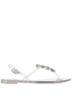 Casadei Jelly Flat Sandals - Silver