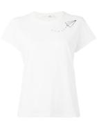 Rag & Bone Paper Plane Print T-shirt, Women's, Size: Xs, White, Cotton