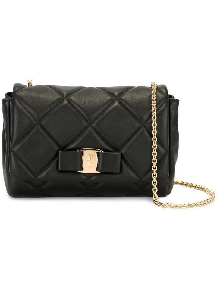 Salvatore Ferragamo 'vara' Shoulder Bag, Women's, Black, Nappa Leather