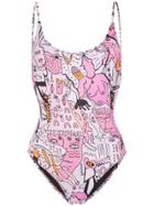 Ellie Rassia Lolita Scoop-neck Swimsuit - Pink