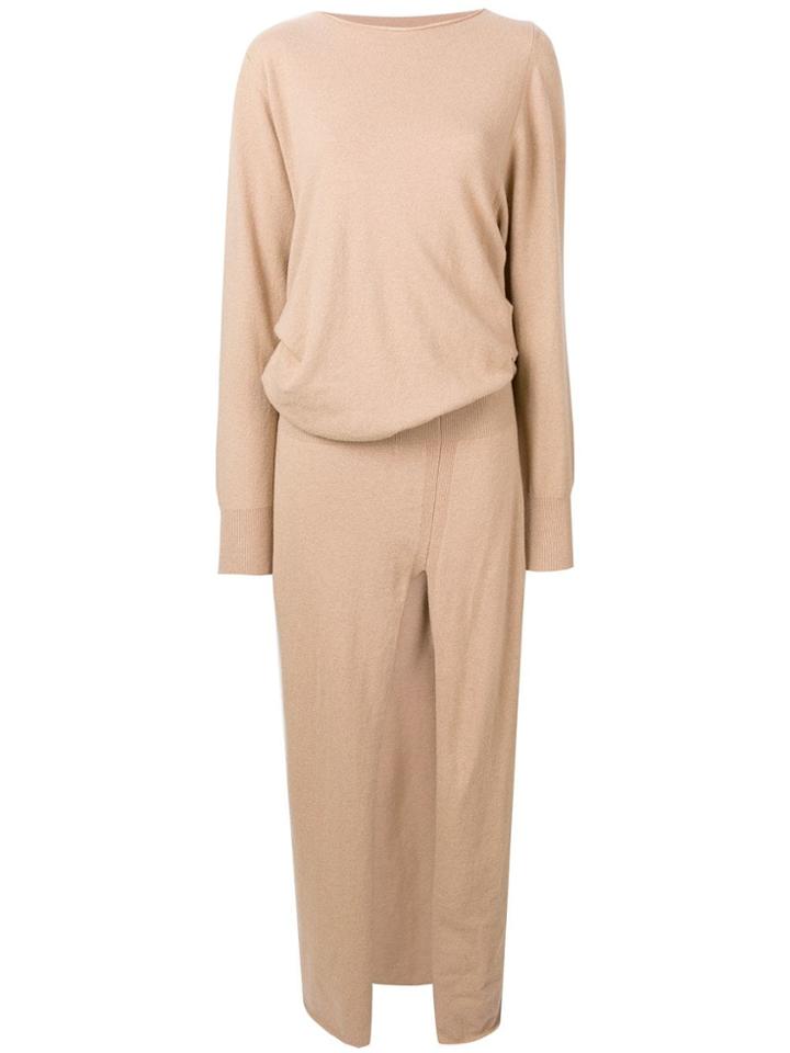 Jacquemus Front-slit Maxi Dress - Neutrals