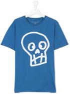 Stella Mccartney Kids Teen Arrow Skull-print T-shirt - Blue