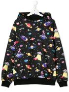 Jeremy Scott Junior Teen Space Print Hoodie - Black