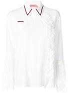No21 Appliqué Ruffle Shirt - White