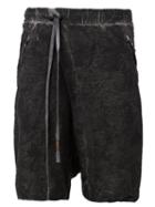 Boris Bidjan Saberi Distressed Shorts, Men's, Size: Small, Grey, Cotton
