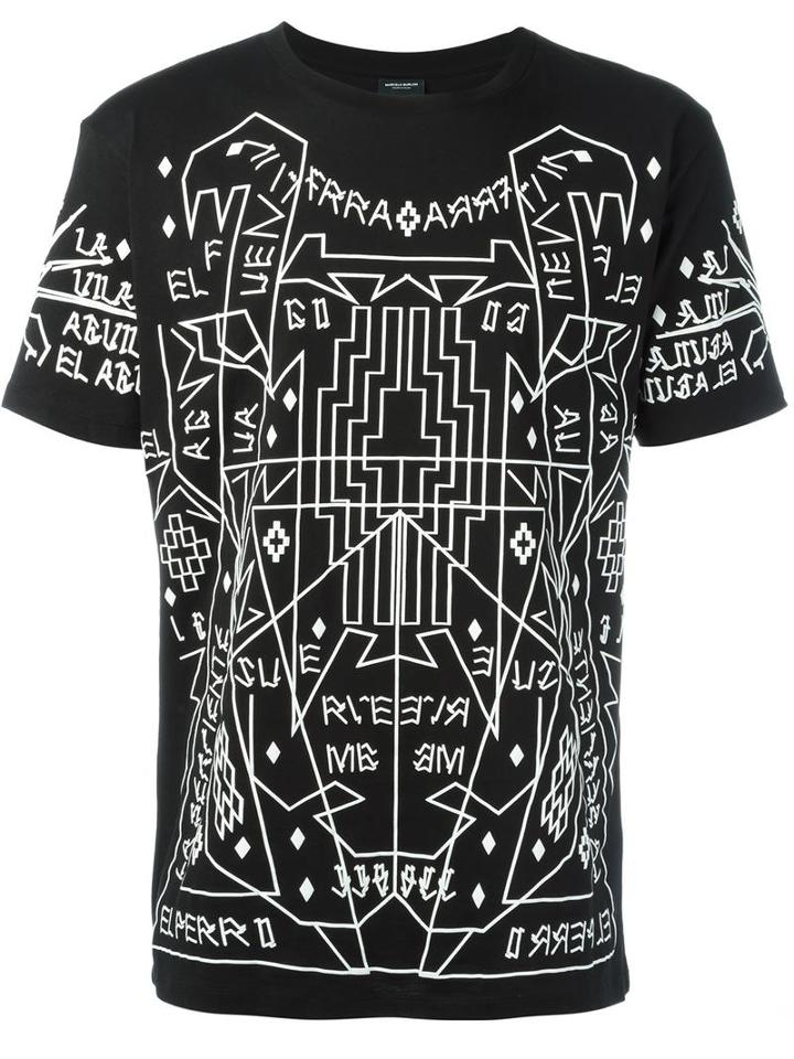 Marcelo Burlon County Of Milan Geometric Print T-shirt, Men's, Size: Xs, Black, Cotton