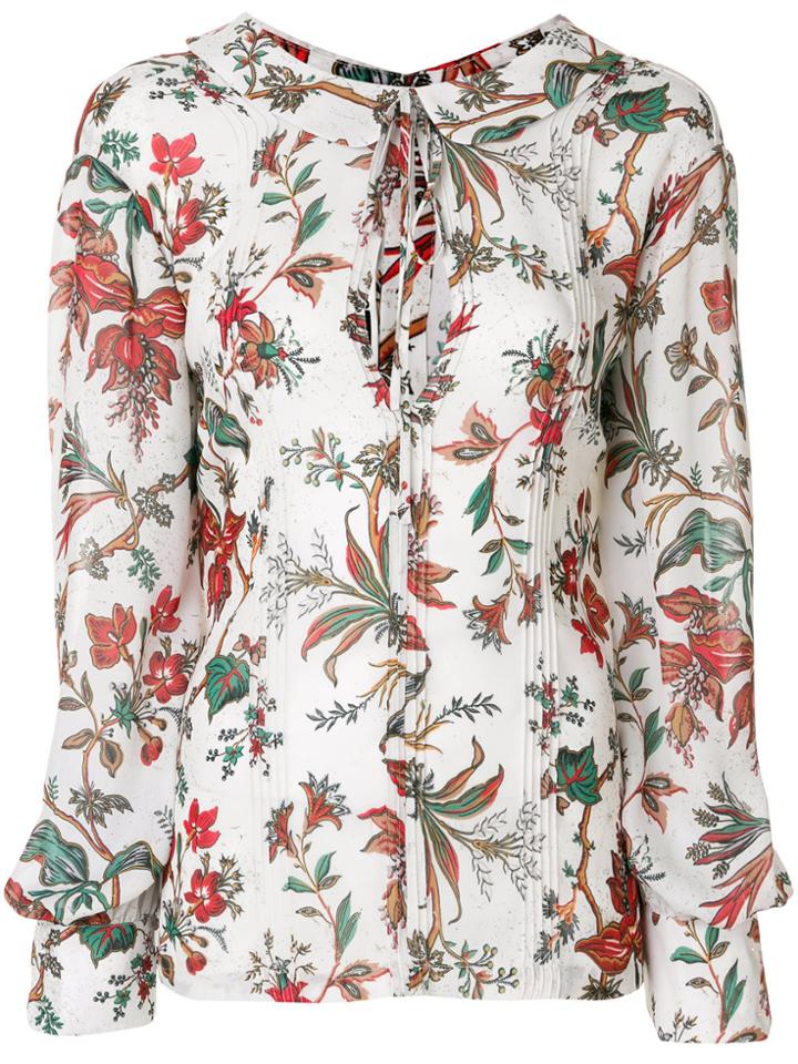 Mcq Alexander Mcqueen Floral Print Blouse - White