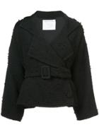 Oscar De La Renta Belted Jacket - Black