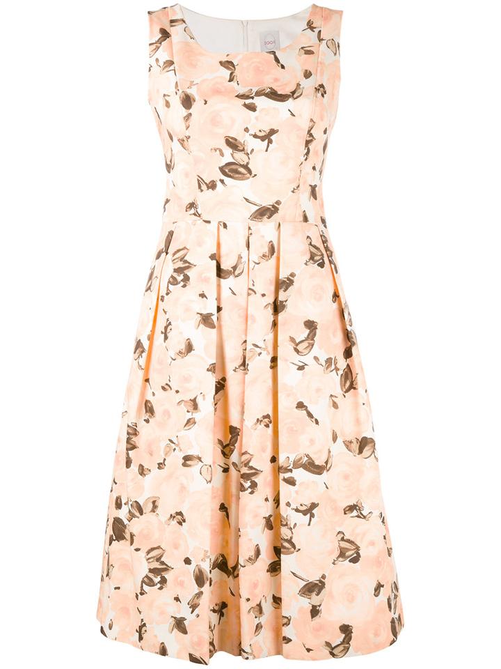 Eggs - Floral Print Dress - Women - Cotton/polyester/acetate - 42, Nude/neutrals, Cotton/polyester/acetate