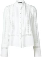 Derek Lam Embroidered Detail Shirt, Women's, Size: 46, White, Silk