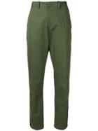 No21 Contrast Fitted Trousers - Green